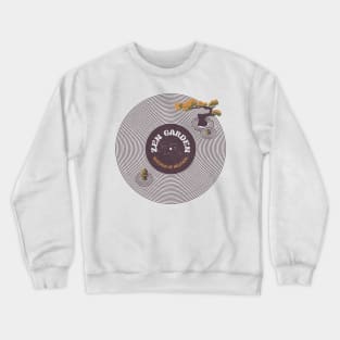 Vinyl Japanese Zen Garden Musical Notes Sounds of Silence by Tobe Fonseca Crewneck Sweatshirt